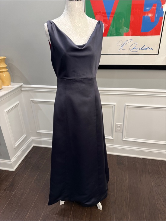 Vera Wang Dresses & Skirts - RARE VTG 90’s Vera Wang Black Cowl Neck Satin Gown